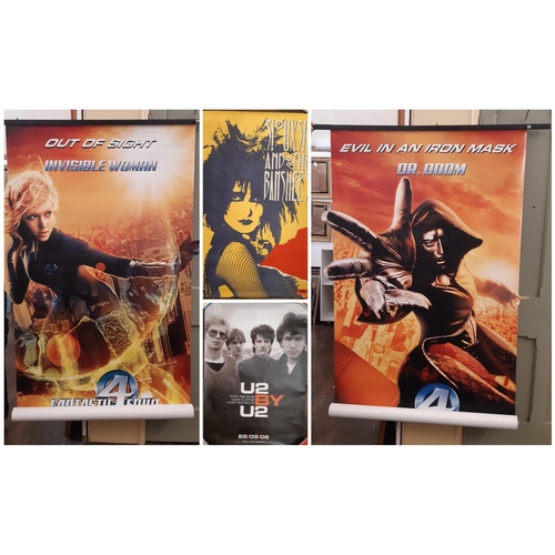 933 - A collection of posters comprising 2 x 2020 Fantastic Four promotional film posters 180 x96cm approx... 