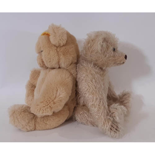 891 - Three Steiff toys all with yellow tag and pin in ear comprising Classic Mohair Teddy 005350 26cm, Pe... 