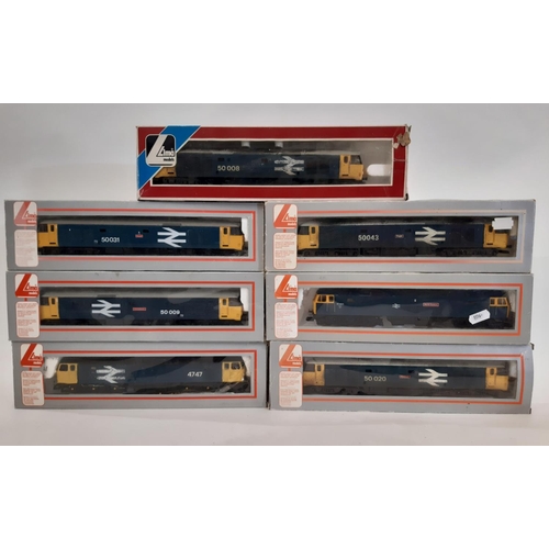 893 - Seven 00 gauge Class 50 and Class 47 BR diesel locomotives by Lima including 50020, 50043 and 5008 (... 