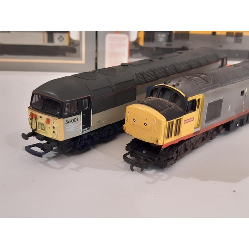 895 - Four 00 gauge boxed railfreight diesel locomotives by Lima including 47033 The Royal Logistic Corps,... 