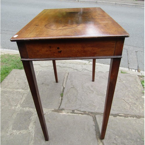 1389 - A Georgian mahogany side table enclosing a small frieze drawer on square tapered legs, 73cm wide