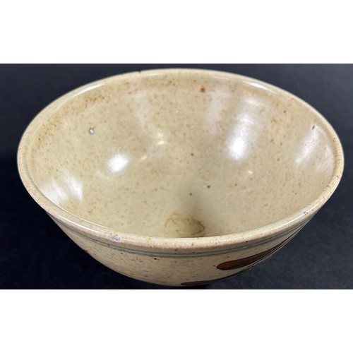 78 - Two Leach studio pottery bowls, each measuring 8cm high, 14cm diameter.