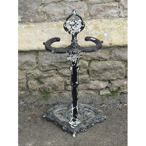 1017 - A decorative iron stick stand in the Victorian style