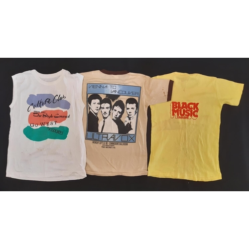 906 - 15 T shirts from the 1980's-90's for bands/ tours including Culture Club, Johnny Cash 1984, Eurythmi... 