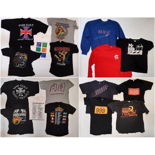 910 - 12 tour T shirts from the 1980's-90's for bands/ tours including The Cult (Sonic Temple), Meatloaf 1... 