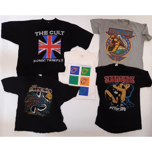 910 - 12 tour T shirts from the 1980's-90's for bands/ tours including The Cult (Sonic Temple), Meatloaf 1... 