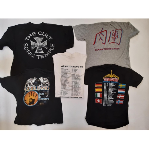 910 - 12 tour T shirts from the 1980's-90's for bands/ tours including The Cult (Sonic Temple), Meatloaf 1... 