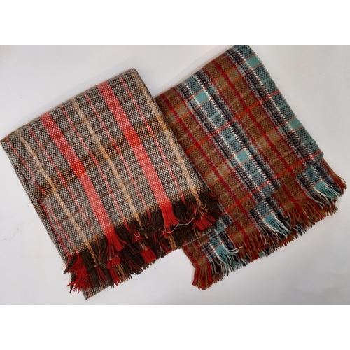 917 - 2 vintage Scottish woollen travel blankets by Macnab 210x160cm and 200x 155cm (2)