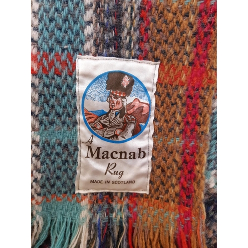 917 - 2 vintage Scottish woollen travel blankets by Macnab 210x160cm and 200x 155cm (2)