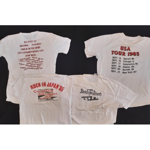 925 - 12 tour T shirts from the 1970's-90's for bands/ tours including Steppenwolf '77, Hawkwind '82, Joan... 