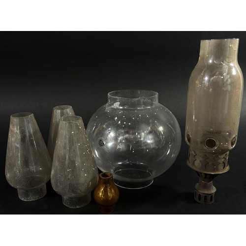 101 - A collection of oil lamp funnels / shades (10)