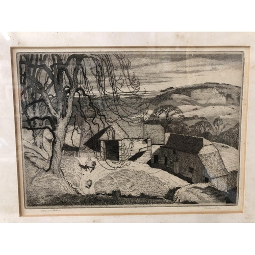 1574 - (Local Interest) Arthur Bell RWA (British, 1897-1995) - 'Cotswold Farm', etching, plate dimensions: ... 