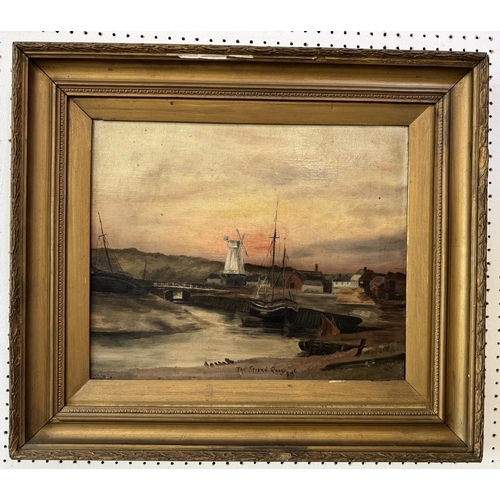 1593 - Two late 19th/early 20th century paintings, to include: T. Byers - Loch scene with boats on the wate... 