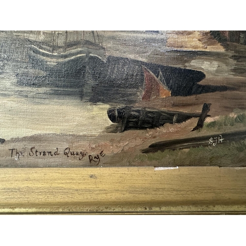 1593 - Two late 19th/early 20th century paintings, to include: T. Byers - Loch scene with boats on the wate... 