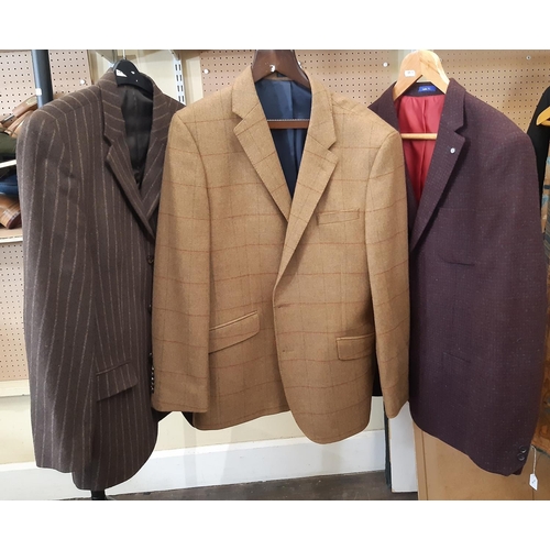 902 - 9 good quality men's tweed jackets, some like new with tags, brands include Jaeger, Peter Werth, Sko... 