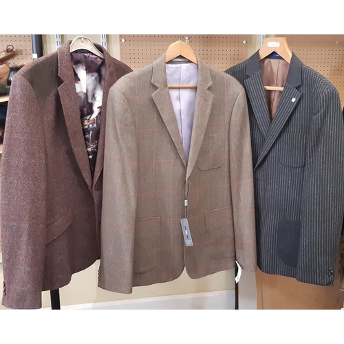 902 - 9 good quality men's tweed jackets, some like new with tags, brands include Jaeger, Peter Werth, Sko... 