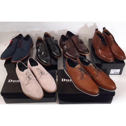 922 - 6 pairs of men's brogue shoes and boots by Dune, all size 9, boxed and appear unworn