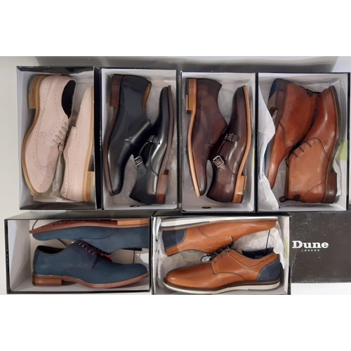 922 - 6 pairs of men's brogue shoes and boots by Dune, all size 9, boxed and appear unworn