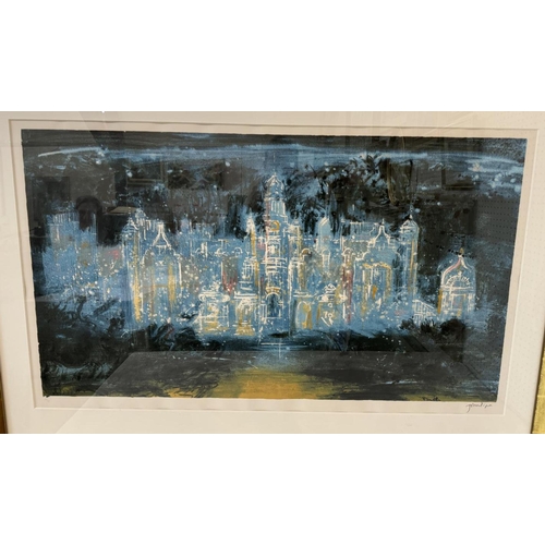 1632 - John Piper (British, 1903-1992) - 'Harlaxton (blue)' (1977), limited edition screenprint in colours,... 