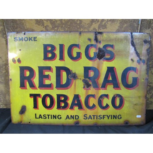 1069A - A Biggs Red Rag Tobacco enamel sign