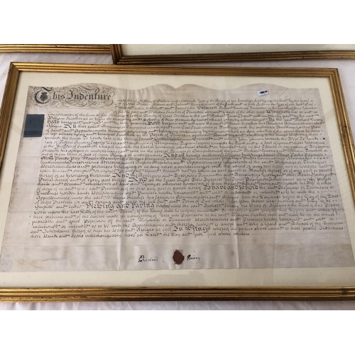 1602 - Three George III indentures relating to the county of Kent, dated 4th April 1799, 2nd October 1805 a... 