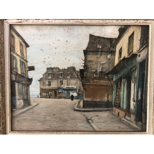 1647 - French School, Early 20th Century - Street scene, possibly Montmartre, indistinctly signed 'Rene... ... 