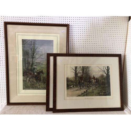 1669 - Three framed hunting prints, to include: After Lionel Edwards - 'His Grace the Duke of Beaufort, M.F... 