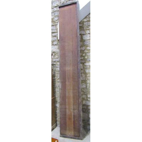 1108 - A mahogany counter top with moulded edge, 3.65m long x 63cm deep