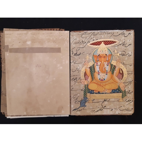 1693 - Seven Indian paintings depicting religious figures, to include: Five paintings in gouache on paper b... 