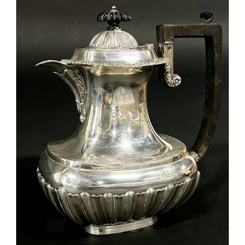 139 - A silver Georgian style tea pot, Birmingham 1903, maker T Wooley, 20oz approx