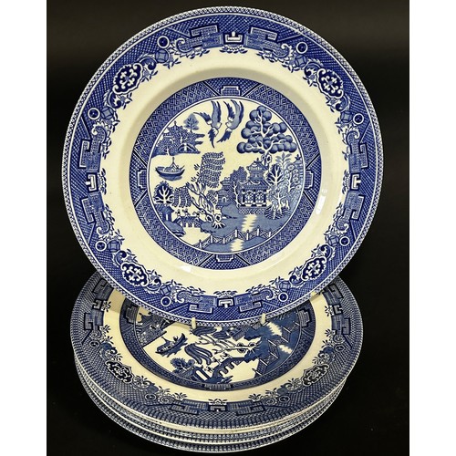 71 - A collection of mixed ceramics to include Willow Pattern and others (Crown Staffordshire, Wood & Son... 