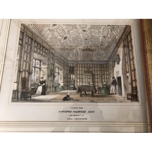 1676A - A group of six framed prints, to include: 'Drawing Room, Boughton Malherbe, Kent, The Property of Ea... 