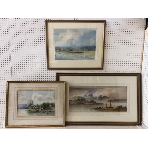 1709 - Three 19th-20th century watercolours, to include: Edwin Earp (1851-1945) - Sublime landscape with bo... 