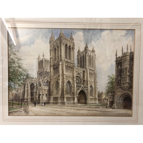 1713 - Albert H. Findley (1880-1975) - 'Bristol Cathedral', signed and titled below, watercolour on paper, ... 