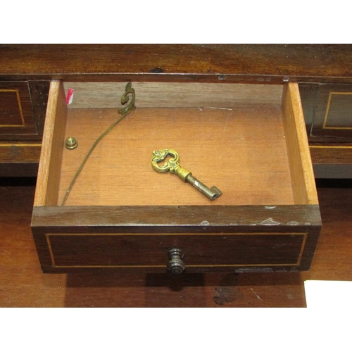 1342 - A 19th century boule work ladies writing bureau raised on four cabriole supports, 75cm wide