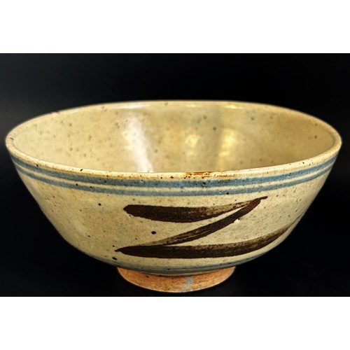 78 - Two Leach studio pottery bowls, each measuring 8cm high, 14cm diameter.