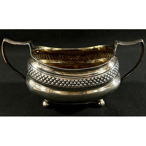 255 - A George III silver twin handled sugar bowl, London 1811 maker Solomon Hougham, 8.6z approximately