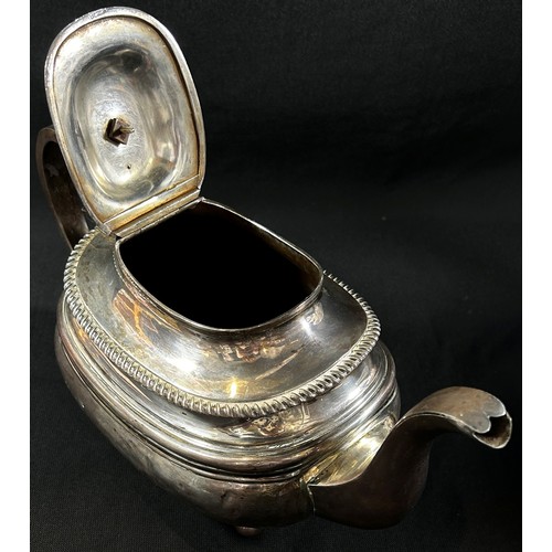 253 - A 19th century silver teapot all hallmarks rubbed, 19.4oz approximately
Ivory licence reference: NGH... 