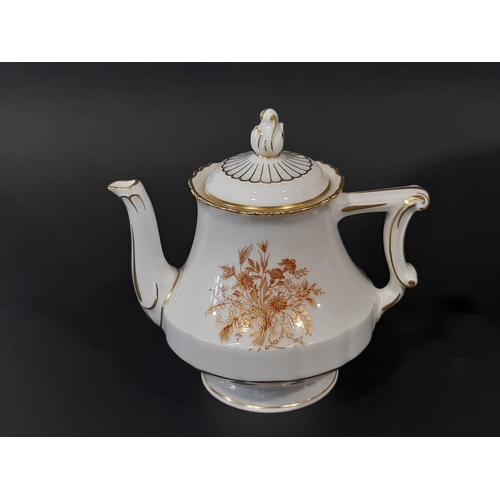 18 - A quantity of French Haviland Limoges Floreal pattern tea and dinner wares comprising teapot, twin h... 