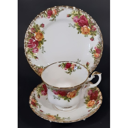 4 - A quantity of Royal Albert Old Country Roses pattern coffee and teawares comprising six coffee mugs,... 