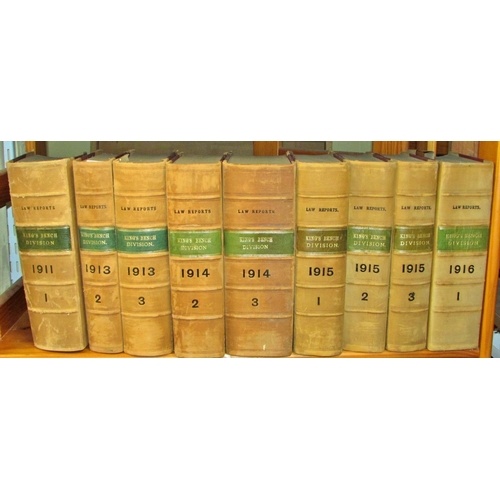 660 - An extensive library of leather bound Law Reports from Queen's / King's Bench Division, as well as C... 