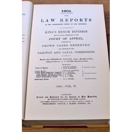 660 - An extensive library of leather bound Law Reports from Queen's / King's Bench Division, as well as C... 