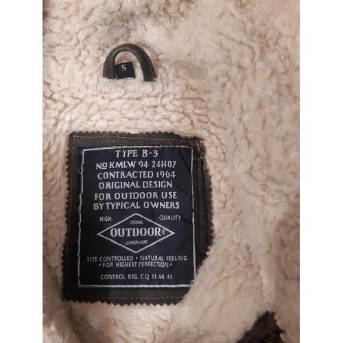 803 - An Irving style suede flying jacket with  sheepskin lining (chest 46