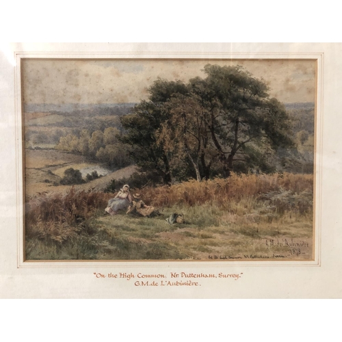 1832 - Georgina Martha de l’Aubiniere (1848-1930) - 'On the High Common, Nr. Puttenham, Surrey' (1878), wat... 