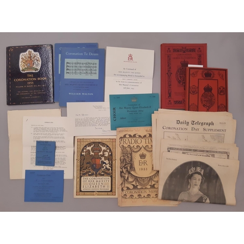 742 - Collection of historic ephemera relating to The Royal Family - the Order of Service for the Coronati... 