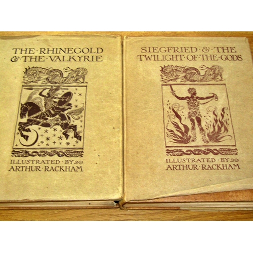 655 - Four volumes illustrated by Arthur Rackham together with Kate Greenaway's illustrated Pied Piper of ... 