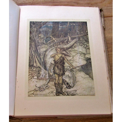 655 - Four volumes illustrated by Arthur Rackham together with Kate Greenaway's illustrated Pied Piper of ... 