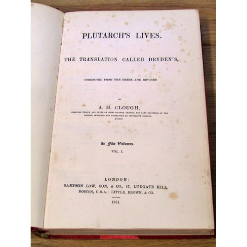 658 - Antiquarian interest - Letters of Charles Dickens (3 volumes, 1880), Plutarch's Lives (5 volumes, 18... 