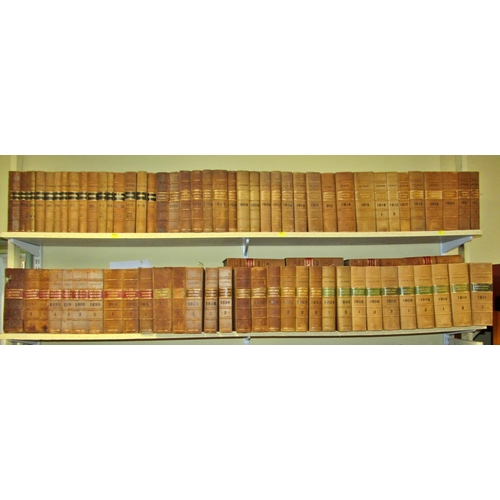 660 - An extensive library of leather bound Law Reports from Queen's / King's Bench Division, as well as C... 