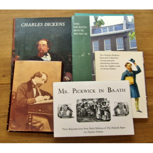 661 - A small library of books relating to Charles Dickens together with a small cast bronze bust after Er... 